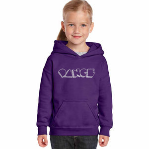 DIFFERENT STYLES OF DANCE - Girl's Word Art Hooded Sweatshirt