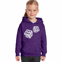 Load image into Gallery viewer, DIFFERENT ROLLS THROWN IN THE GAME OF CRAPS - Girl&#39;s Word Art Hooded Sweatshirt