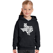 Load image into Gallery viewer, DONT MESS WITH TEXAS - Girl&#39;s Word Art Hooded Sweatshirt