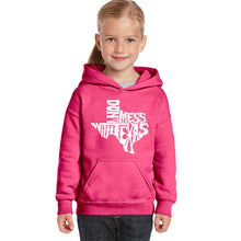 Load image into Gallery viewer, DONT MESS WITH TEXAS - Girl&#39;s Word Art Hooded Sweatshirt