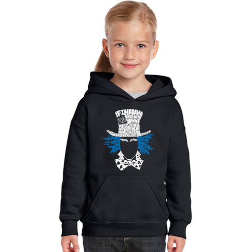 The Mad Hatter - Girl's Word Art Hooded Sweatshirt