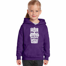 Load image into Gallery viewer, TIKI BIG KAHUNA - Girl&#39;s Word Art Hooded Sweatshirt