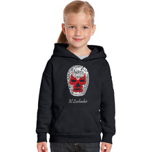 Load image into Gallery viewer, MEXICAN WRESTLING MASK - Girl&#39;s Word Art Hooded Sweatshirt