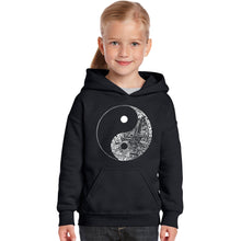 Load image into Gallery viewer, YIN YANG - Girl&#39;s Word Art Hooded Sweatshirt