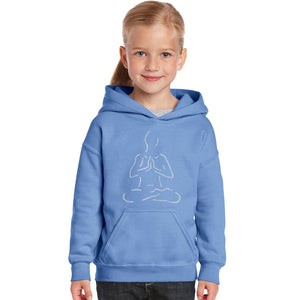 POPULAR YOGA POSES - Girl's Word Art Hooded Sweatshirt