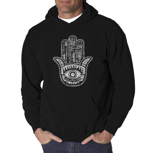 Hamsa - Men's Word Art Hooded Sweatshirt