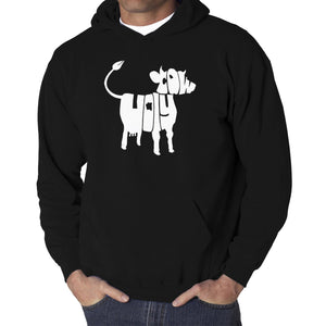 Holy Cow  - Men's Word Art Hooded Sweatshirt
