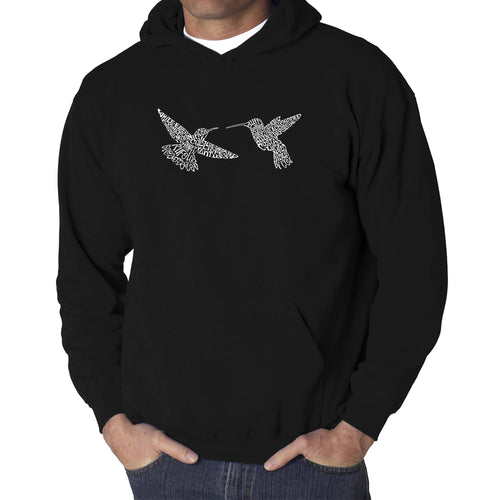 Hummingbirds - Men's Word Art Hooded Sweatshirt