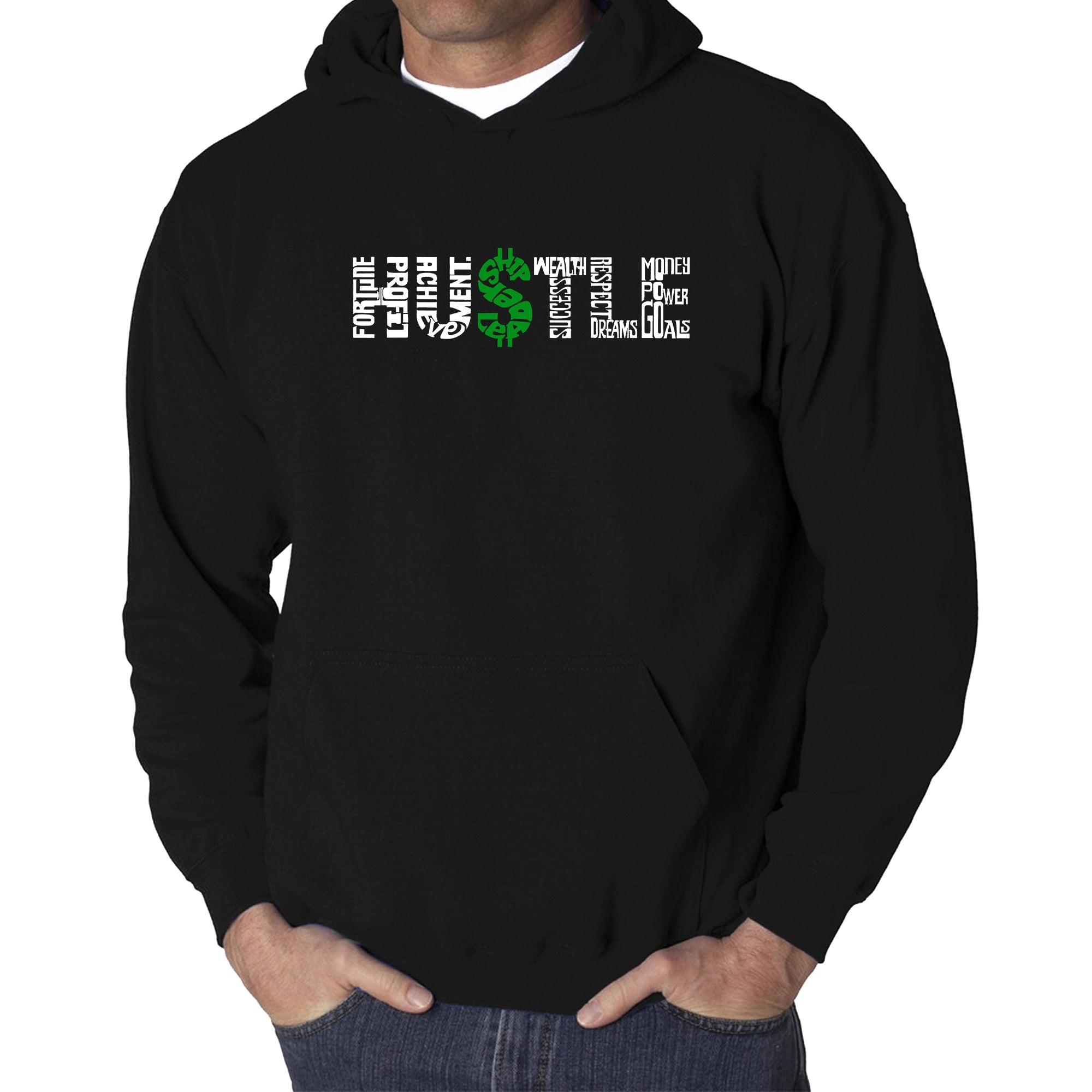 Hustle Hoodie | All I Know is Hustle | Ultra-Soft Hooded Sweatshirt in  White or Grey