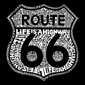 Route 66 - Life Is A Highway - Boy's Word Art Crewneck Sweatshirt
