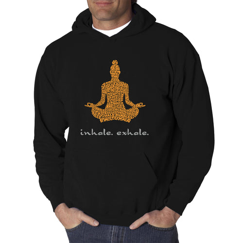 Inhale Exhale - Men's Word Art Hooded Sweatshirt