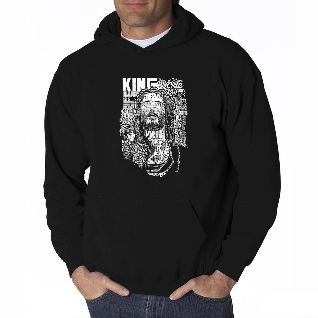 JESUS - Men's Word Art Hooded Sweatshirt