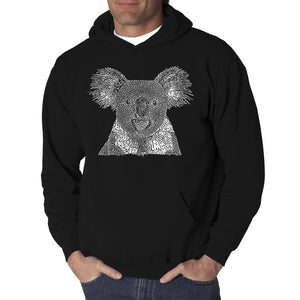Koala - Men's Word Art Hooded Sweatshirt