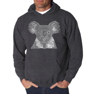 Koala - Men's Word Art Hooded Sweatshirt
