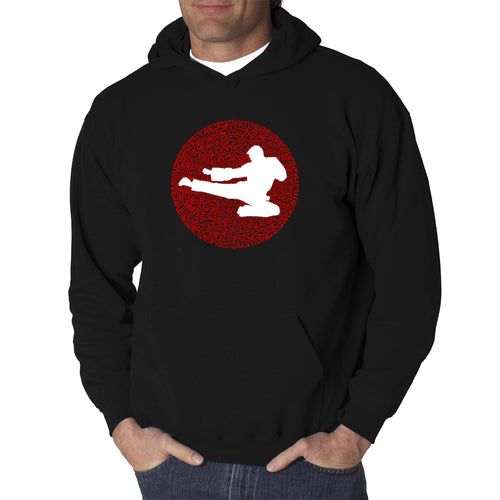 Types of Martial Arts - Men's Word Art Hooded Sweatshirt