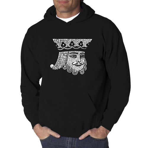 King of Spades - Men's Word Art Hooded Sweatshirt