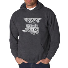 Load image into Gallery viewer, King of Spades - Men&#39;s Word Art Hooded Sweatshirt