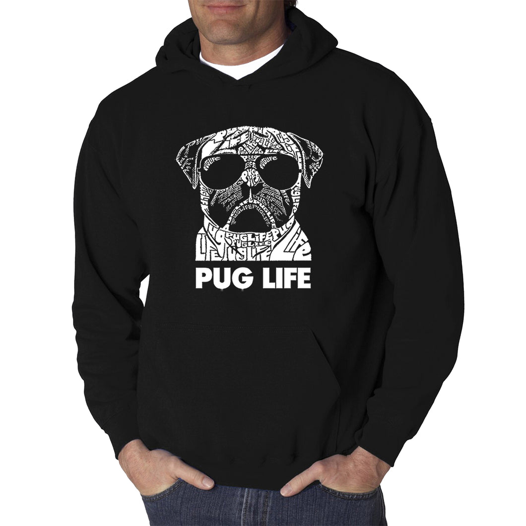 Pug Life - Men's Word Art Hooded Sweatshirt