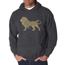 Load image into Gallery viewer, Lion - Men&#39;s Word Art Hooded Sweatshirt