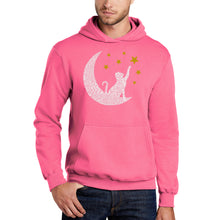 Load image into Gallery viewer, Cat Moon - Men&#39;s Word Art Hooded Sweatshirt