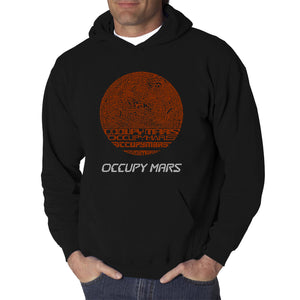 Occupy Mars - Men's Word Art Hooded Sweatshirt