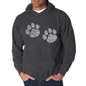 Meow Cat Prints - Men's Word Art Hooded Sweatshirt