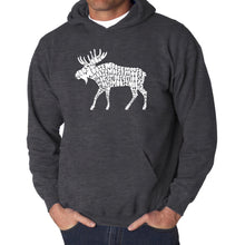 Load image into Gallery viewer, Moose  - Men&#39;s Word Art Hooded Sweatshirt