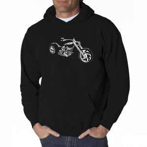 MOTORCYCLE - Men's Word Art Hooded Sweatshirt