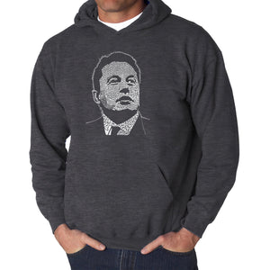 Elon Musk  - Men's Word Art Hooded Sweatshirt