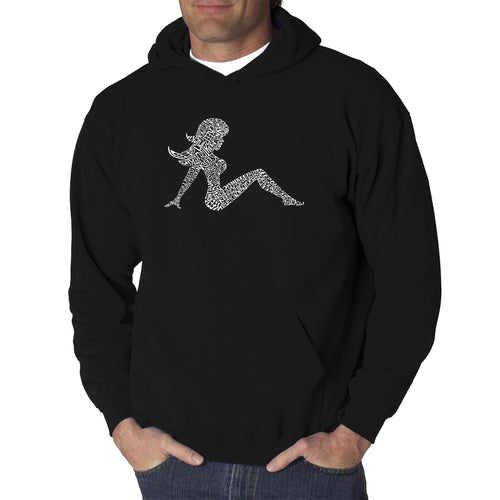 Mudflap Girl Keep on Truckin - Men's Word Art Hooded Sweatshirt