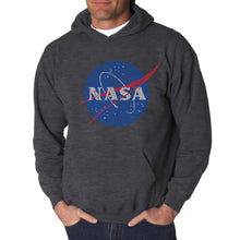 Load image into Gallery viewer, NASA&#39;s Most Notable Missions - Men&#39;s Word Art Hooded Sweatshirt
