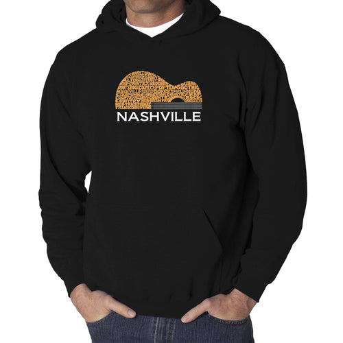 Nashville Guitar - Men's Word Art Hooded Sweatshirt