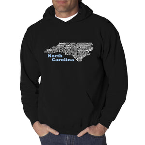 North Carolina - Men's Word Art Hooded Sweatshirt