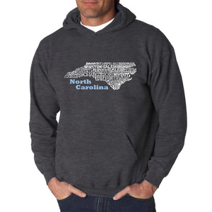 North Carolina - Men's Word Art Hooded Sweatshirt