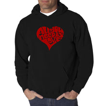 Load image into Gallery viewer, All You Need Is Love - Men&#39;s Word Art Hooded Sweatshirt