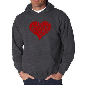 All You Need Is Love - Men's Word Art Hooded Sweatshirt