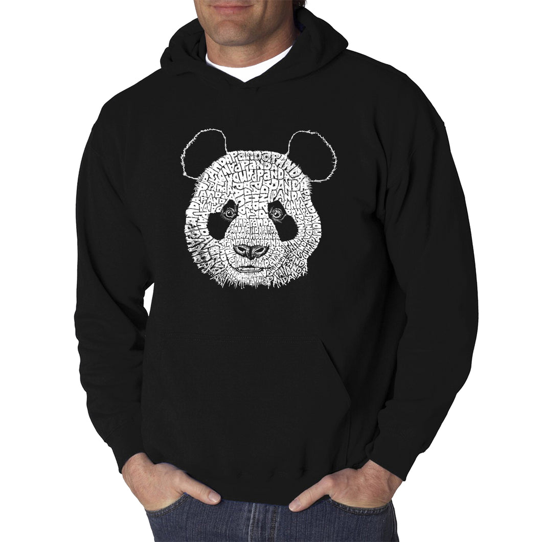 Panda - Men's Word Art Hooded Sweatshirt