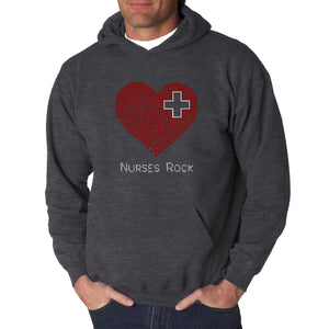 Nurses Rock - Men's Word Art Hooded Sweatshirt