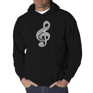 Music Note - Men's Word Art Hooded Sweatshirt