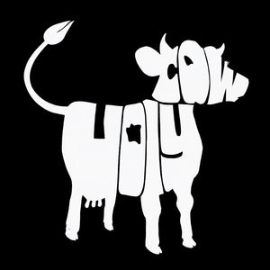LA Pop Art Boy's Word Art Hooded Sweatshirt - Holy Cow