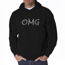 Load image into Gallery viewer, OMG - Men&#39;s Word Art Hooded Sweatshirt