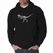 Load image into Gallery viewer, Dinosaur TRex Skeleton - Men&#39;s Word Art Hooded Sweatshirt