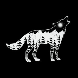 Howling Wolf  - Girl's Word Art Hooded Sweatshirt