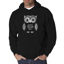Load image into Gallery viewer, Owl - Men&#39;s Word Art Hooded Sweatshirt