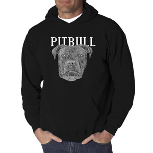 Pitbull Face - Men's Word Art Hooded Sweatshirt