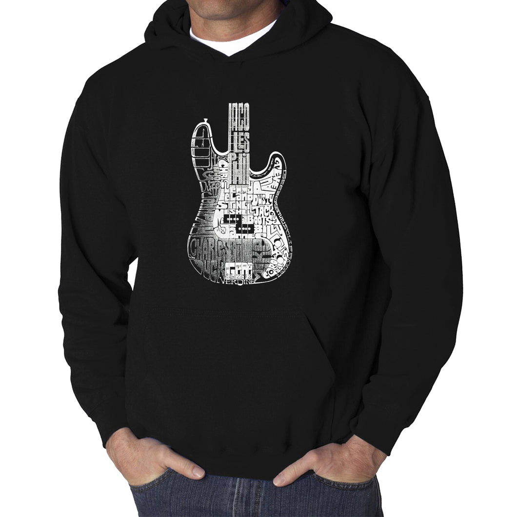 Bass Guitar  - Men's Word Art Hooded Sweatshirt