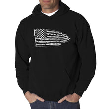 Load image into Gallery viewer, Pledge of Allegiance Flag - Men&#39;s Word Art Hooded Sweatshirt