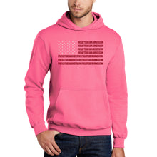 Load image into Gallery viewer, Proud To Be An American - Men&#39;s Word Art Hooded Sweatshirt