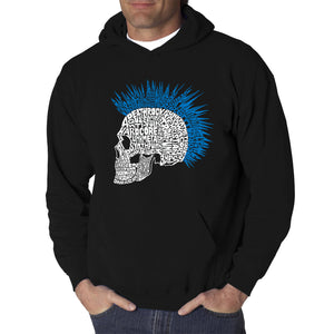 Punk Mohawk - Men's Word Art Hooded Sweatshirt