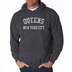 POPULAR NEIGHBORHOODS IN QUEENS, NY - Men's Word Art Hooded Sweatshirt